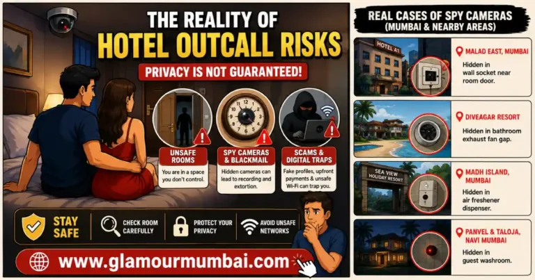 Hotel privacy risks during a private meeting in Mumbai with hidden spy camera and surveillance awareness.