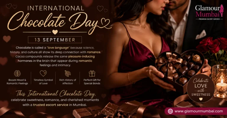Celebrate International Chocolate Day with GlamourMumbai. Experience romance, elegance, and intimacy through premium Mumbai escort service.