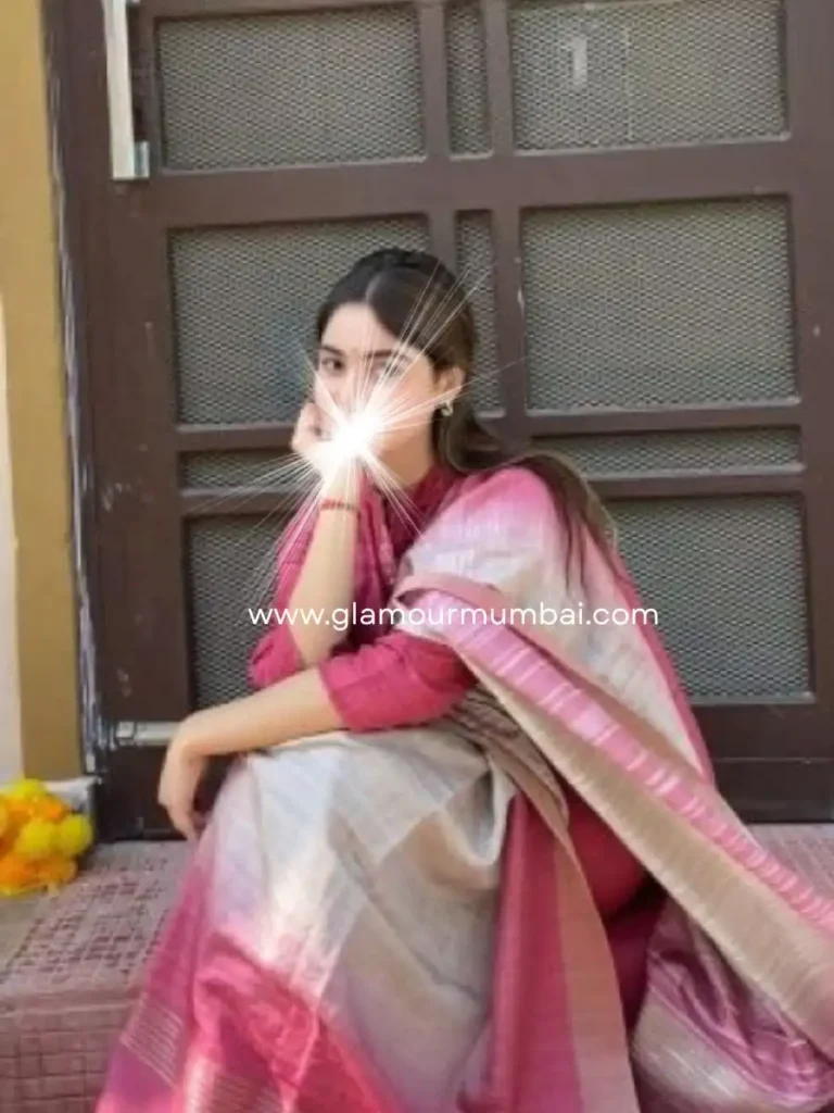 Aarohi elegant, friendly escort in Mumbai wearing a beautiful saree during a stylish evening outing
